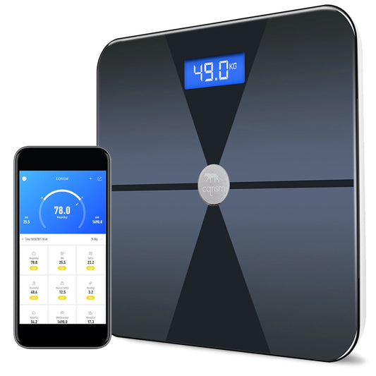 Digital Body Weight Scale with LED Display, Bluetooth Connectivity, Smartphone App Integration, and High Precision Sensors