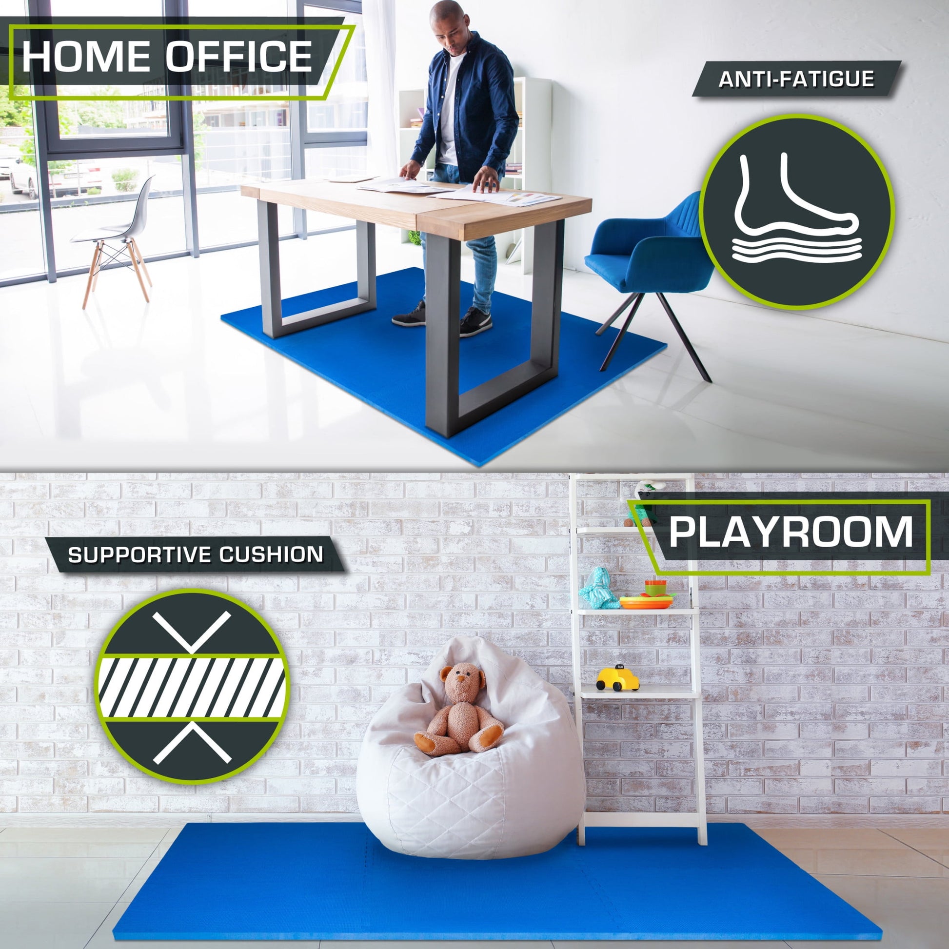  1" Extra Thick Puzzle Exercise Mat