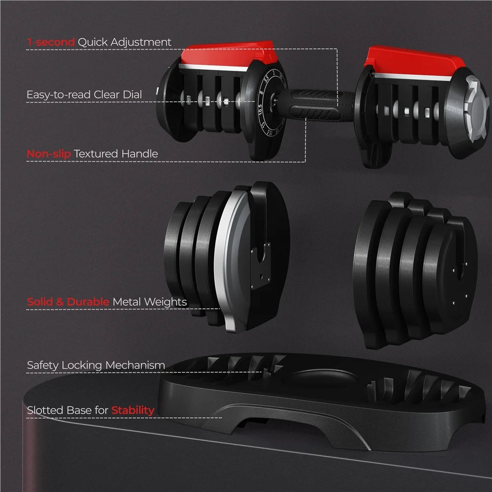  11-in-1 Adjustable Dumbbell Set