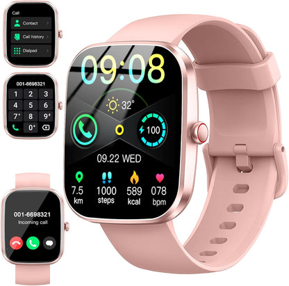 Smart Watch(Answer/Make Call), 1.91" Smartwatch for Men Women, NEW Fitness Watch with 110+ Sport Modes, Fitness Activity Tracke with Pedometer/Sleep Monitor/Heart Rate/Ip68 Waterproof, for Android Ios
