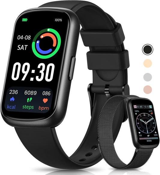 Fitness Tracker, Smart Watches for Women Men with Heart Rate/Spo2/Sleep Monitor, IP68 Waterproof Fitness Watches for Women Men, Step Tracker & Smart Watch for Android Iphone,Pedometer Watch, Gift