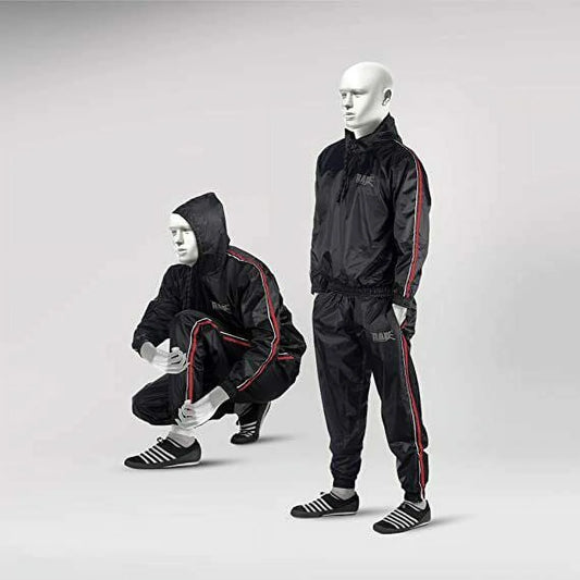 RAD Sauna Sweat Suit for Enhanced Weight Loss - Boost Sweat Production and Caloric Burn - Featuring Hood (Red, 6XL)